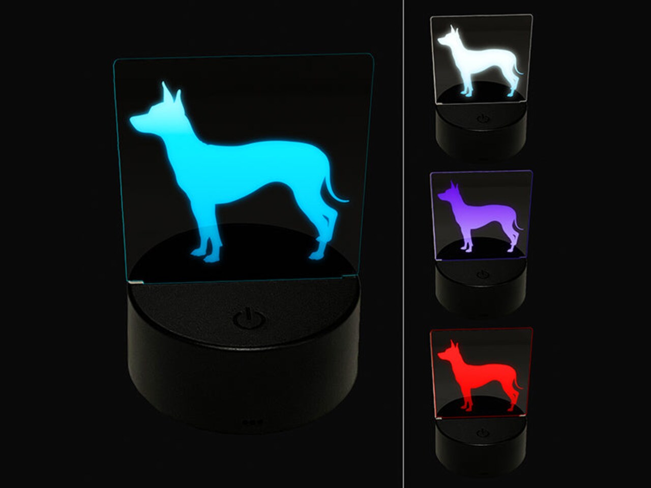American Hairless Terrier Dog Solid 3D Illusion LED Night Light Sign Nightstand Desk Lamp